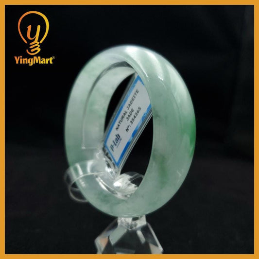 Certified 50 mm Natural Jade Bangle Green Grey White Purple PNJ 354365 YingMart
