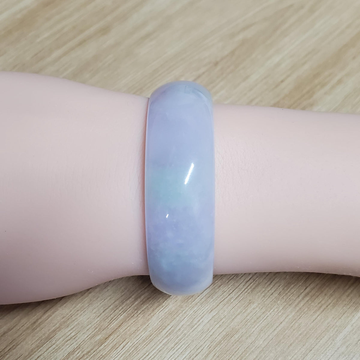 Certified 50 mm Natural Jade Bangle Green Grey White Light Purple PNJ 354363 YingMart