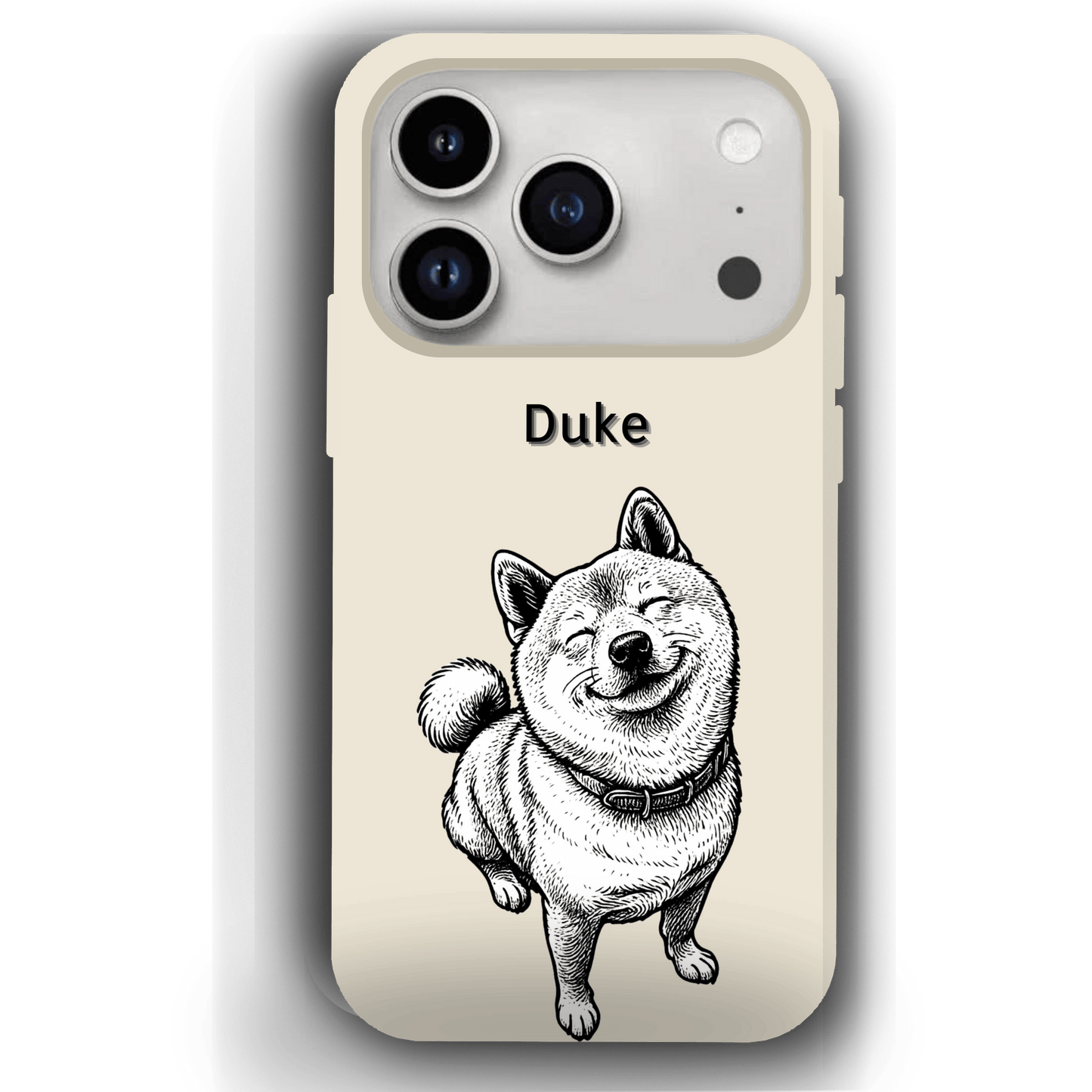 Custom Black & White Pet Phone Case for iPhone 17 by YingMart – Custom Photo Personalized Pet Line Art Design with Pet Name