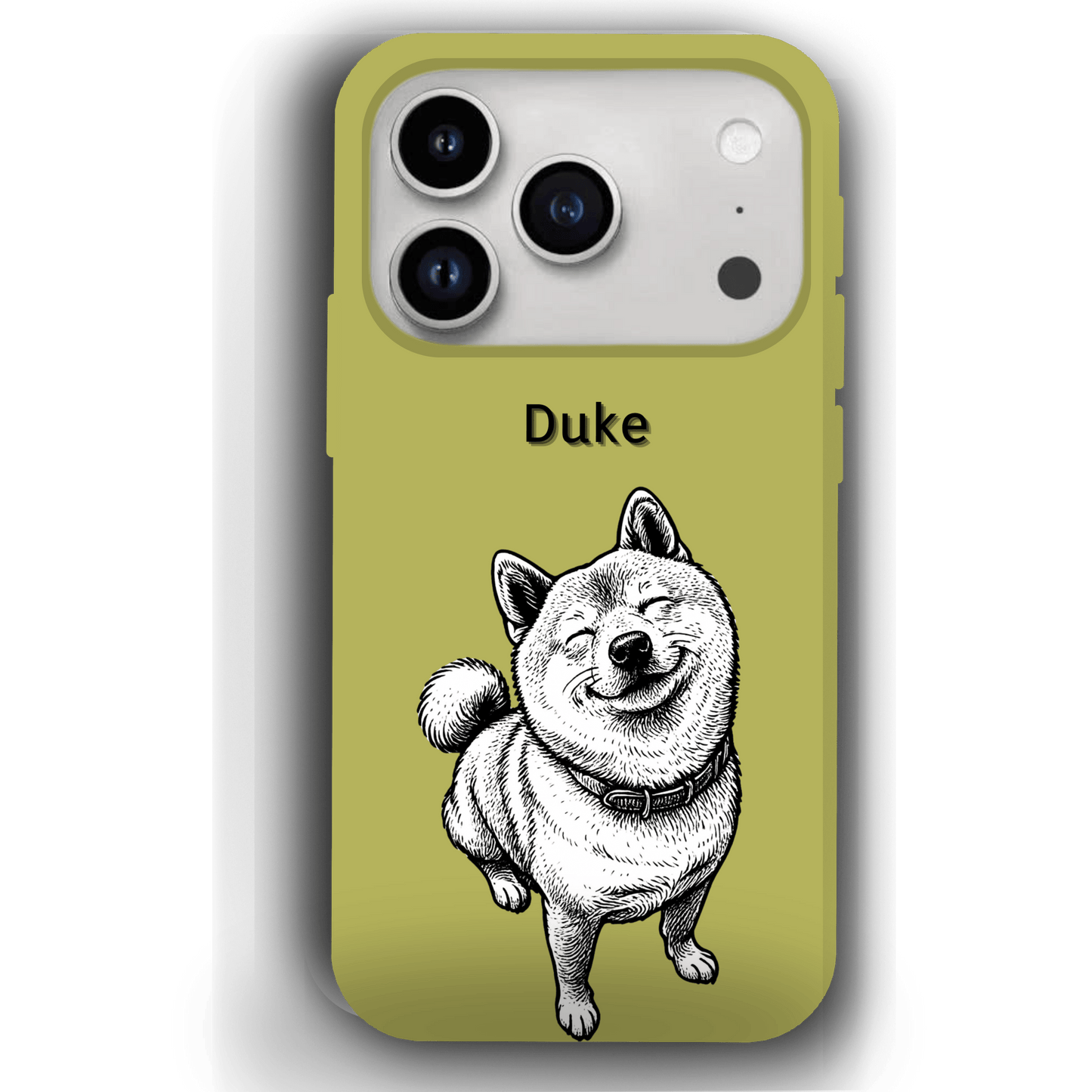 Custom Black & White Pet Phone Case for iPhone 17 by YingMart – Custom Photo Personalized Pet Line Art Design with Pet Name
