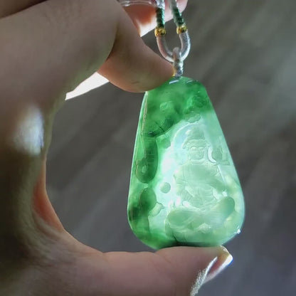 Yingmart100% Natural Myanmar Jade Buddha Guan Yin Elephant Jade Pendant Genuine Jadeite Real Jade Type A Grade A Type A Hand Carved