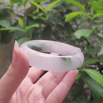 Jade Bangle 48-60mm up | Yingmart White To Dark Green Jade Jadeite Bracelet for Men, Women, Grandmother, Sister – Vintage Elegance
