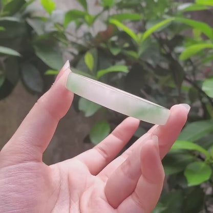 High Quality 48–72mm Natural-Colour Jade White Green Bangle Bracelets Gift for Her Mom Grandma Feng Shui Personalized Jewelry