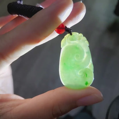 Yingmart Ruyi Jade Pendant  Genuine Jadeite Real Jade Type A Grade A Hand Carved