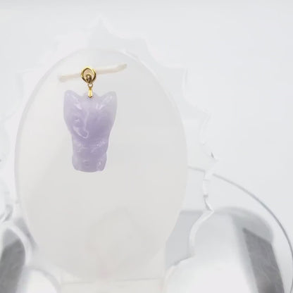 100% Natural Jade Nine - Tailed fox Pendant Hand Carved  Burmese Myanmar Genuine Jadeite Real Jade Type A, Lucky Pendant, Jade Necklace