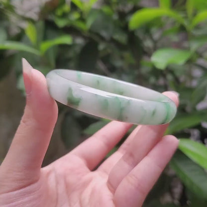 High Quality 48–72mm Natural-Colour Jade White Green YingMart Bangle Bracelets Gift for Her Grandma Sister Mom Mens Feng Shui Personalized