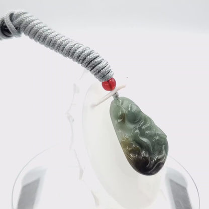 Yingmart 100% Genuine Jadeite Jade Marble Deer Pendant Hand Carved Burmese Myanmar Natural  Real Jade Grade A Type A