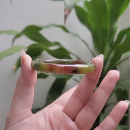 High Quality 48–72mm Jadeite Jade Green Floating Yellow Black YingMart Bangle Gift for Her Grandma Mom Sister Mens Feng Shui Personalized