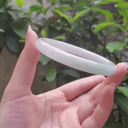 High Quality 48–72mm Jadeite Jade Light Green Purple YingMart Bangle Gift for Her Grandma Sister Mom Mens Feng Shui Personalized