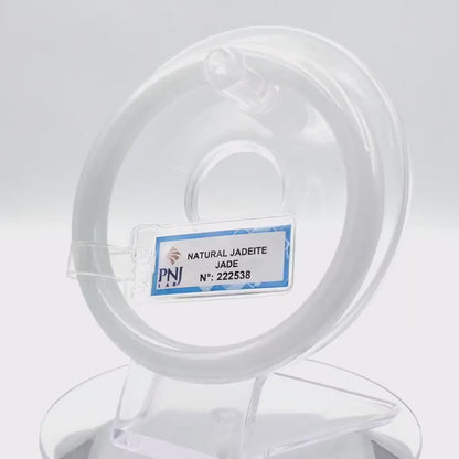 YingCollection 61mm PNJ 222538 Certified Natural Color With Black Brown Spot Jadeite Jade Bangle Bracelet, Real Gemstone, Jewelry