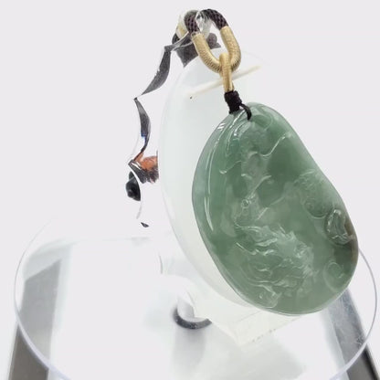 Yingmart  100% Natural Myanmar Jade Pendant Hand Carved Dragon Myanmar Genuine Jadeite Real Jade Grade A Type A