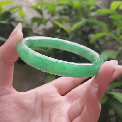 High Quality 48–72mm Jadeite Jade Green YingMart Bangle Bracelets Gift for Her Grandma Sister Mom Mens Feng Shui Personalized Jewelry