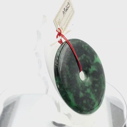 Yingmart Donut Jade Pendant 100% Genuine Jadeite Real Jade Type A Grade A Type A Hand Carved