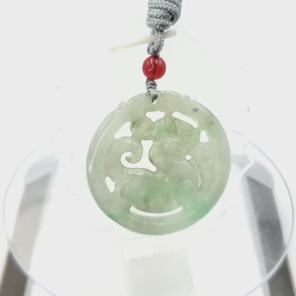 Natural Burmese Jadeite A Jade Pendant Horse Grade A Jadeite Hand Carved Protection, Good Luck