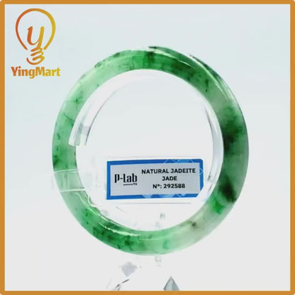 Jade Bangle 55mm PNJ Certified | Natural Color Grey White Jade Bangle Bracelet, Real Gemstone, Gift for Women, Men, Grandma, Sister