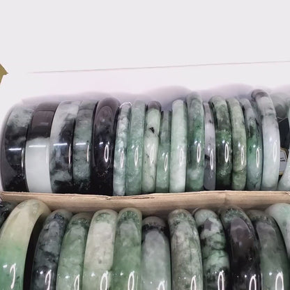 Yingmart RANDOM PICKED 51-62 mm Jaideite Jade Bangle, Vintage Jewelry, jade jewelry, Accessories, Natural Gemstone, Genuine Jade