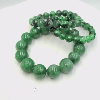 Yingmart Natural Green Jade Jadeite Baracelet, Chain bracelet bead, Jade Gemstones, Real Gemstone Bracelet, Gift for her