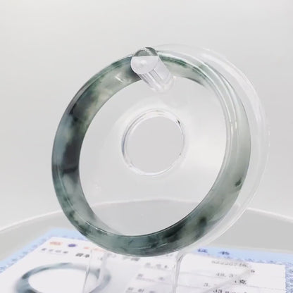 Yingmart 59mm  SZ22074635 VIP Deep Blue Veins Genuine Burmese Jade A Jaideite Jade Bangle, Vintage Jewelry, jade jewelry, Accessories