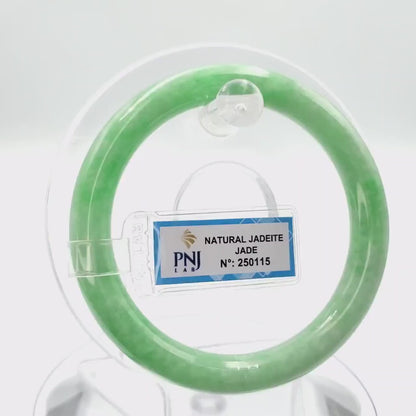 Jade Bangle 56mm PNJ250115 Certified | Yingmart Natural Color Green Jade Jadeite Bracelet Elegance for Women, Men, Grandmother, Sister