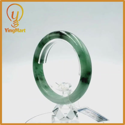 Jade Bangle 59mm PNJ Certified | Natural Color Grey Jade Bangle Bracelet, Real Gemstone, Gift for Women, Men, Grandma, Sister