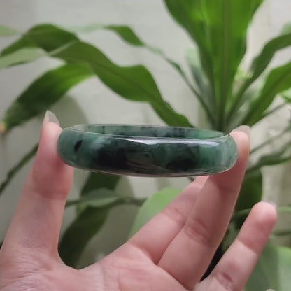 High Quality 48–72mm Natural-Colour Jade Green Bangle Gift for Her Mom Grandma Feng Shui Personalized Bracelets Jewelry