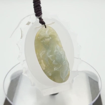 Yingmart  Natural Jade Lotus Flower 100% Genuine Jadeite Real Jade Grade A Type A Hand Craving