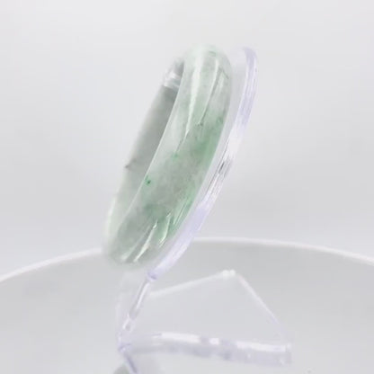 Yingmart 60mm 14BJLG60017 Genuine Burmese Jade A Light Green Jaideite Bangle Bracelet, Vintage Jewelry, Accessories