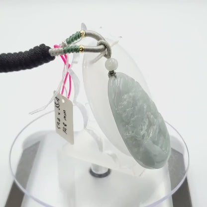 Yingmart  Hand Carved  Landscape Pendant  100% Genuine Jadeite Jade  Burmese Myanmar Real Jade Grade A Type A