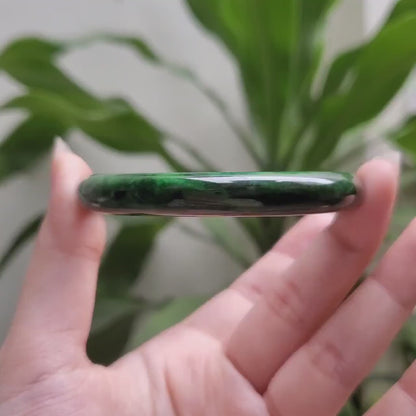 High Quality 48–72mm Jadeite Jade Dark Green YingMart Bangle Bracelets Gift for Her Feng Shui Grandma Sister Mom Mens