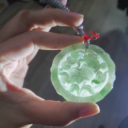 Yingmart Feng Shui Pi Xiu Pendant  100% Genuine Jadeite Real Jade Type A Grade A Hand Carved