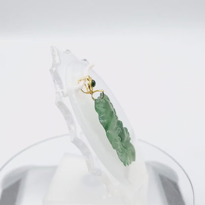 Natural Grade A Baby Dragon Pendant Genuine Jadeite Real Jade Type A Hand Carved, Lucky Pendant, Jade Necklace Pendant, Jewerly Supplies,