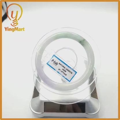 Certified 52mm PNJ277668 Jade Bangle | Natural Color White To Light Green, Purplish White,Grey Jadeite Bracelet for Men,Women,Grandma