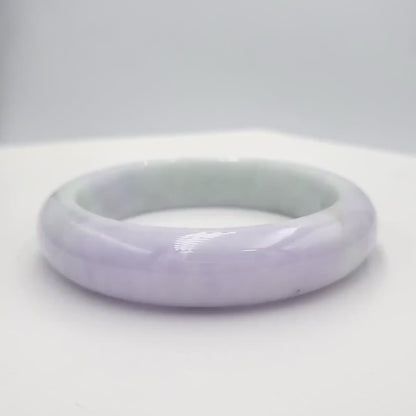 Yingmart 54mm Light Green, Light Purple  jadeite Bracelet Bangle Natural Jade A, Vintage Jewelry, natural jade