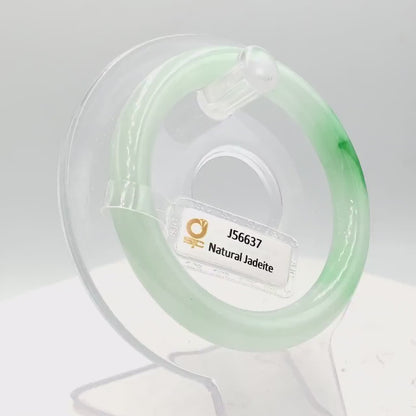 Yingmart 52mm Certified Natural  White with Stunning Green Spots Green Spots, Real Gemstone Bracelet, Vintage Jewelry, Gift for her