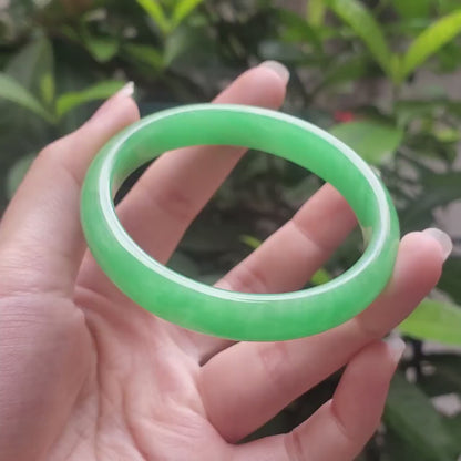High Quality 48–72mm Jadeite Jade Green YingMart Bangle Bracelets Gift for Her Grandmother Sister Mom Grandma Mens Feng Shui Personalized
