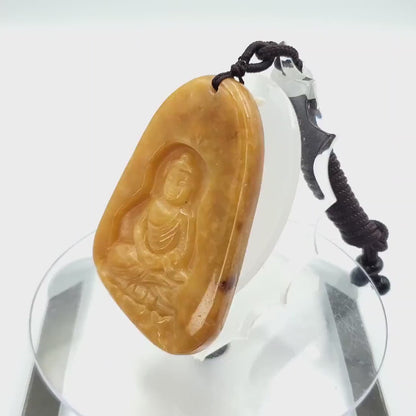 Yingmart Myanmar Jade Guan Yin Pendant Genuine Jadeite Jade  Burmese Myanmar Real Jade Grade A Type A  Hand Carved Lucky pendant