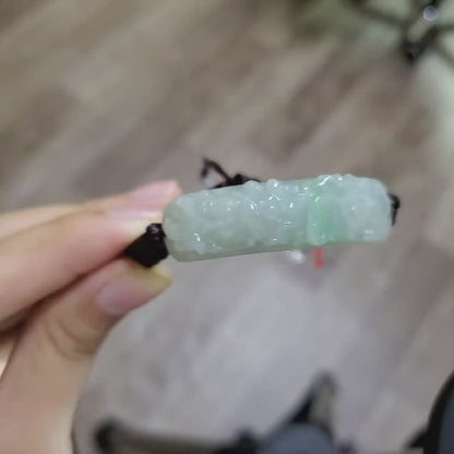 Yingmart Genuine Jadeite 100% Natural Jade Gold Fish Pendant  Real Jade Type A Grade A Hand Carved