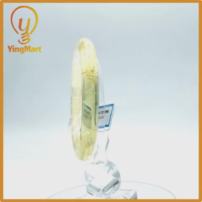 Yingmart  55mm PNJ Certified Natural Color Light Yellow Natural Citrine Bangle Bracelet, Real Gemstone, Gift for Her Mom Grandma Sister