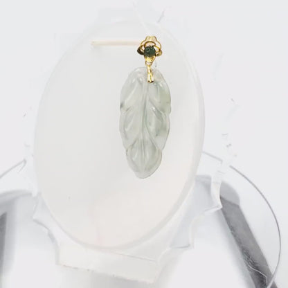 Natural Jade Leaf Pendant 100% Genuine Jadeite Real Jade Type A Grade A Hand Carved, Lucky Pendant, Jade Necklace Pendant, Jewerly Supplies