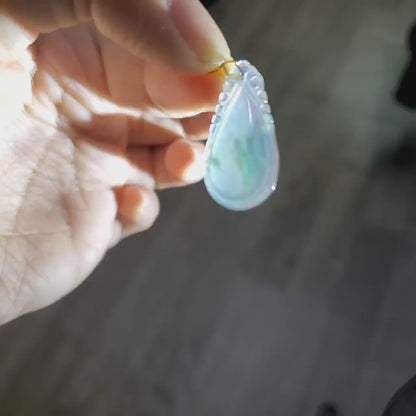 Yingmart Ruyi Jade Pendant  Genuine Jadeite Real Jade Type A Grade A Hand Carved