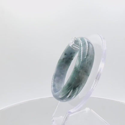 Yingmart 53mm SZ22074631 Blue Green Genuine Burmese Jade A Jaideite Jade Bangle, Vintage Jewelry, jade jewelry, Accessories