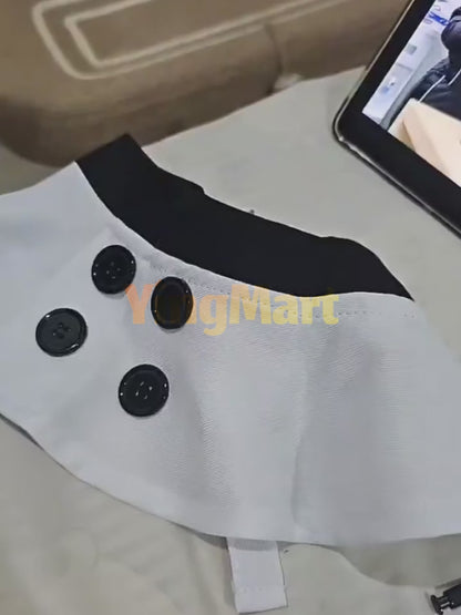 Dog Chef Costume Hat Set Pet Shirt Halloween Cosplay Outfit for Cats Small Large Dogs