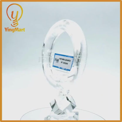 Yingmart  54mm PNJ Certified Natural Color Colorless Natural Crytal Quartz Bangle Bracelet, Real Gemstone, Gift for Her Mom Grandma Sister