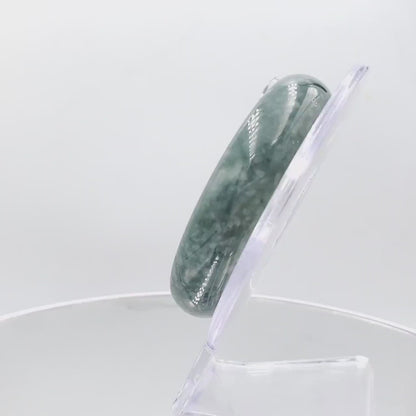 Yingmart 55mm Genuine Dark Blue Floating White Spot Guatamela Jade A Jadeite Jade Bangle, Burmese Myanmar Gemstones,Real Gemstone Bracelet