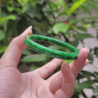 High Quality 48–72mm Jadeite Jade Green Bangle Gift for Her Mom Grandma Feng Shui Personalized Bracelets Jewelry