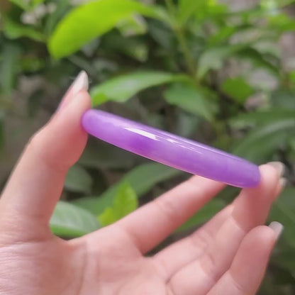High Quality 48–72mm Jadeite Jade Purple YingMart Bangle Bracelets Gift for Her Mom Feng Shui Grandma Sister Mens