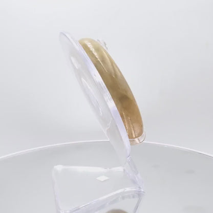 Yingmart 58mm 70BJY58009 Genuine Burmese Jade A Yellow Jaideite Bangle Bracelet, Vintage Jewelry, Accessories